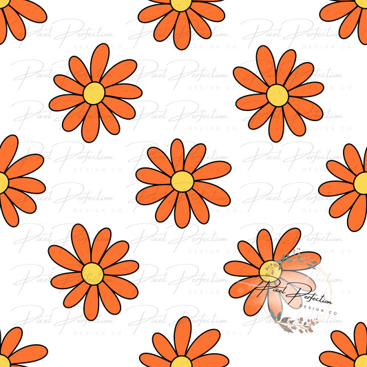 Orange flower seamless file