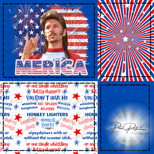 Fourth of July Joe dirt patchwork seamless