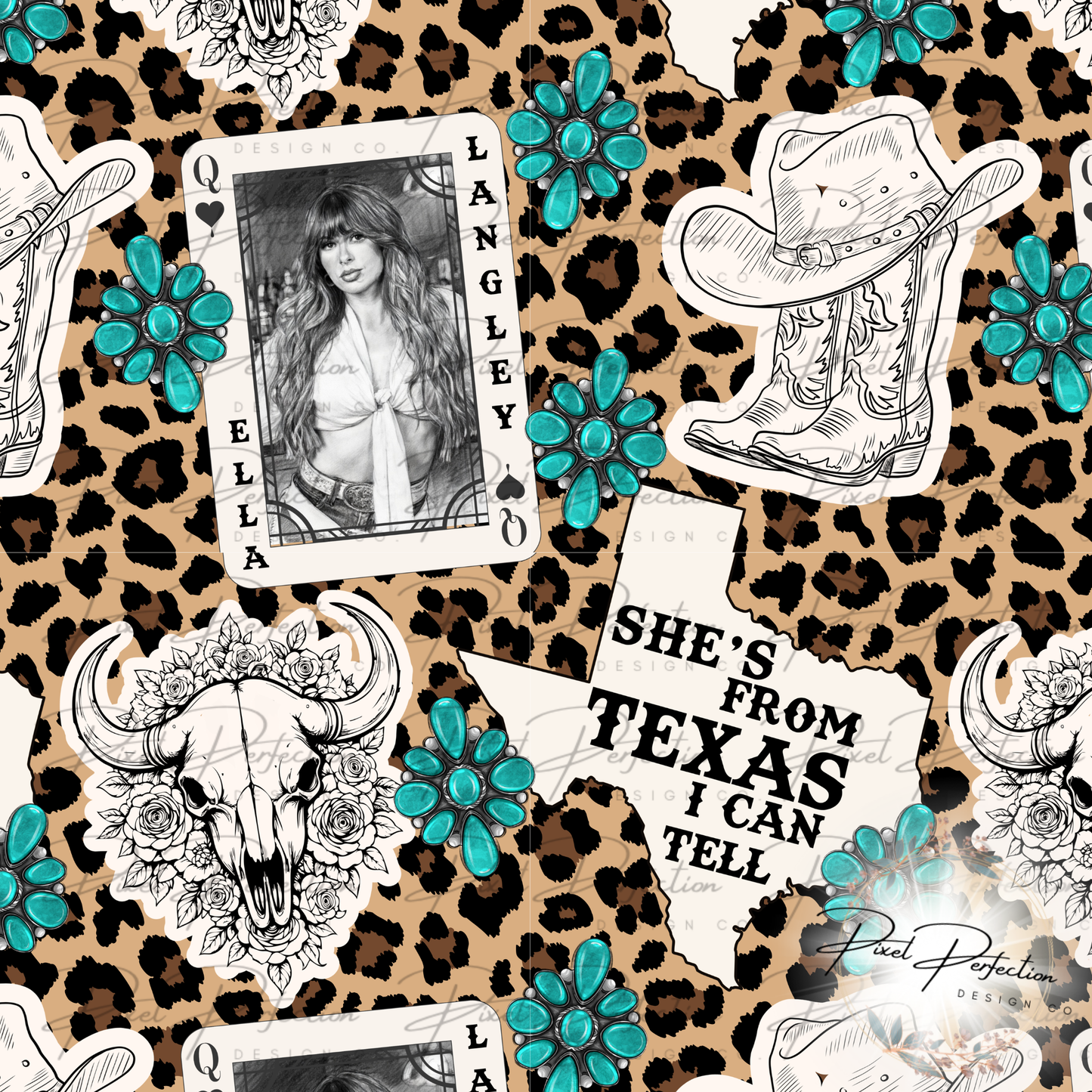 She’s from Texas I can tell leopard seamless