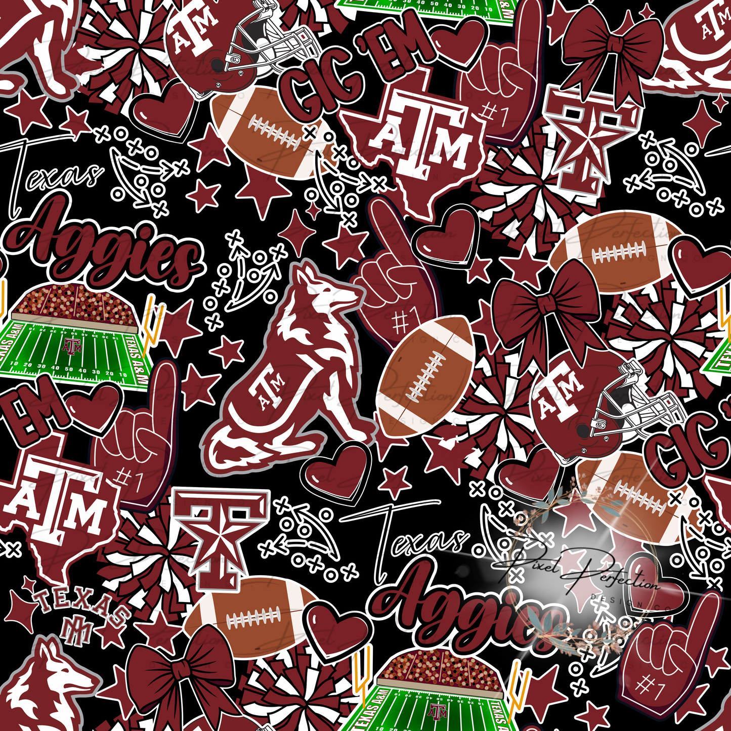 Aggies football seamless file
