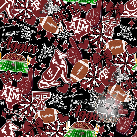 Aggies football seamless file