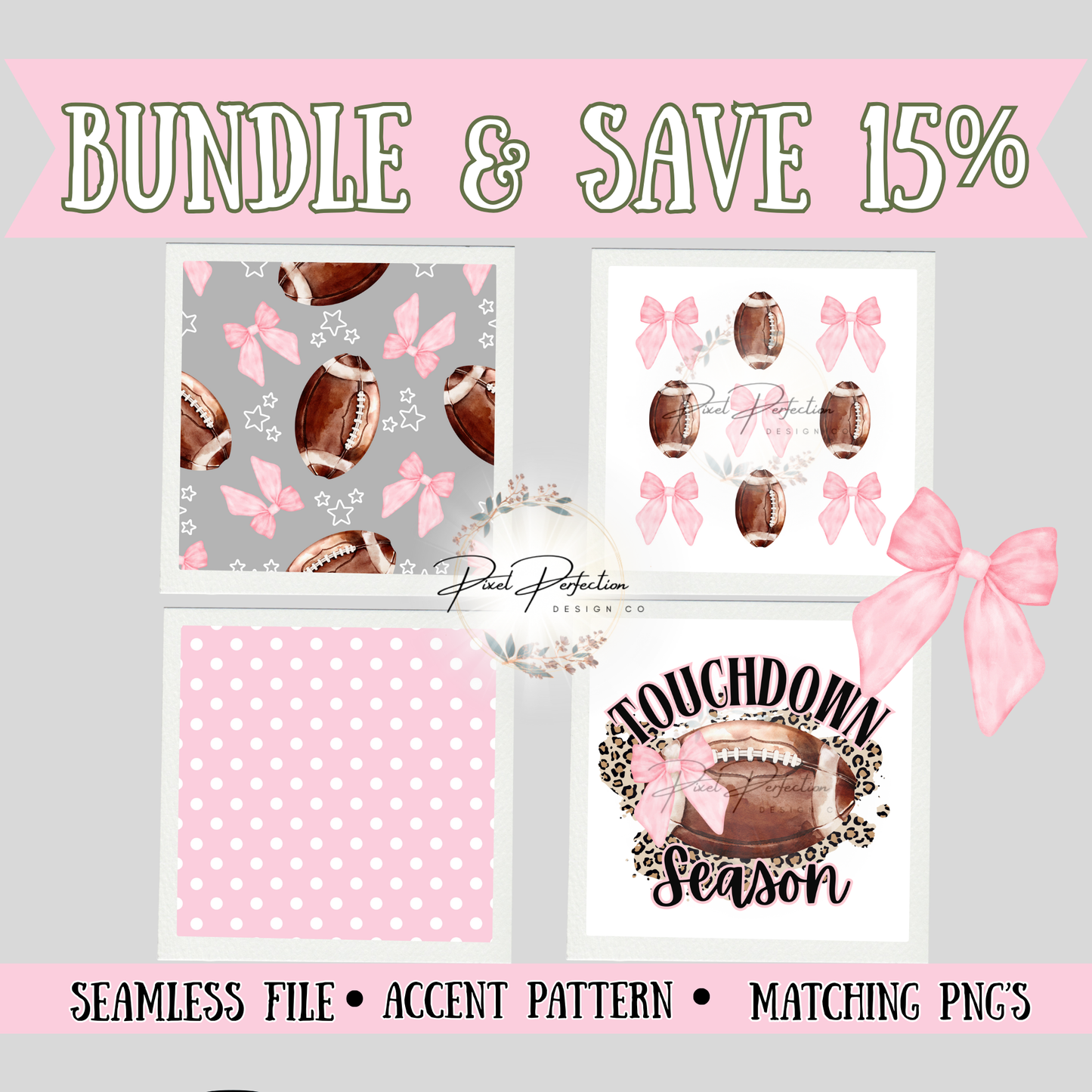 Football and Bows Bundle