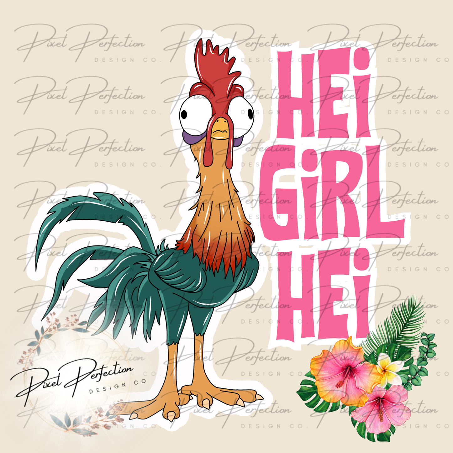 Hei girl Hei png with white outlines