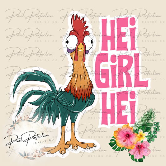 Hei girl Hei png with white outlines