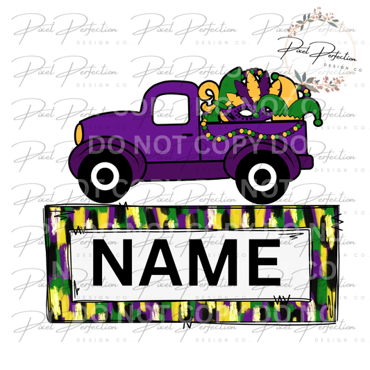 Mardi Gras name plate png