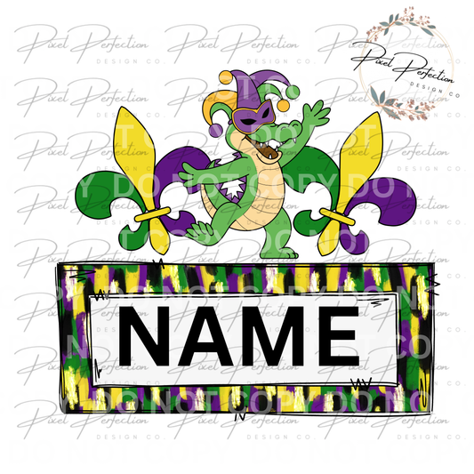 Mardi Gras name plate png