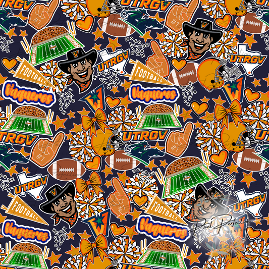 Vaqueros football collage seamless file