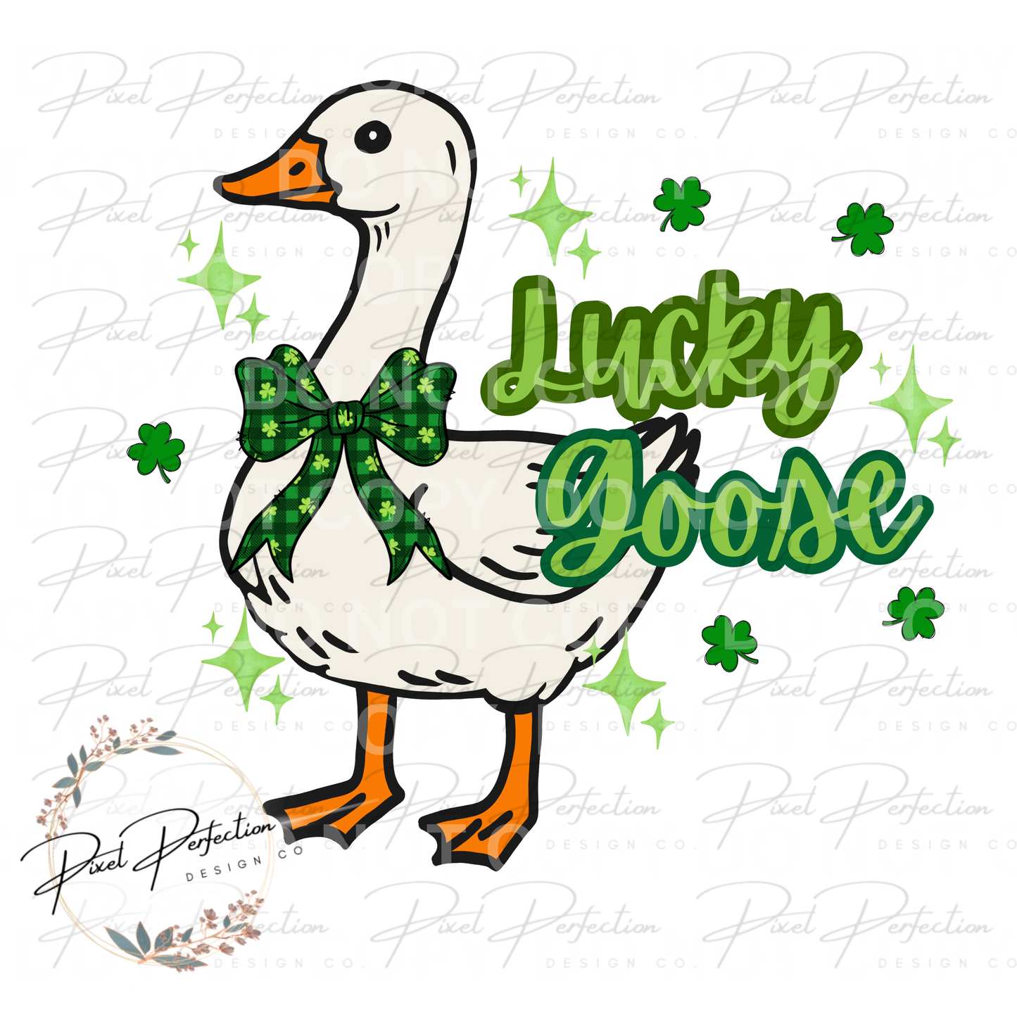 St. Patrick’s Day Lucky goose girl png