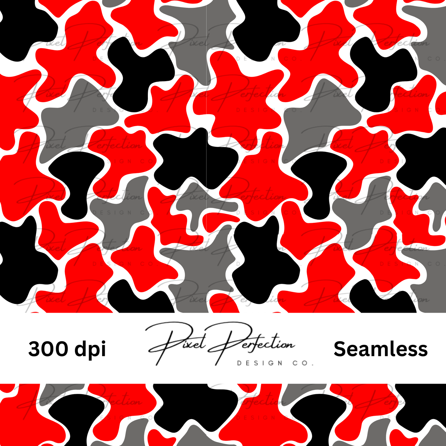 Red black and white Camo seamless