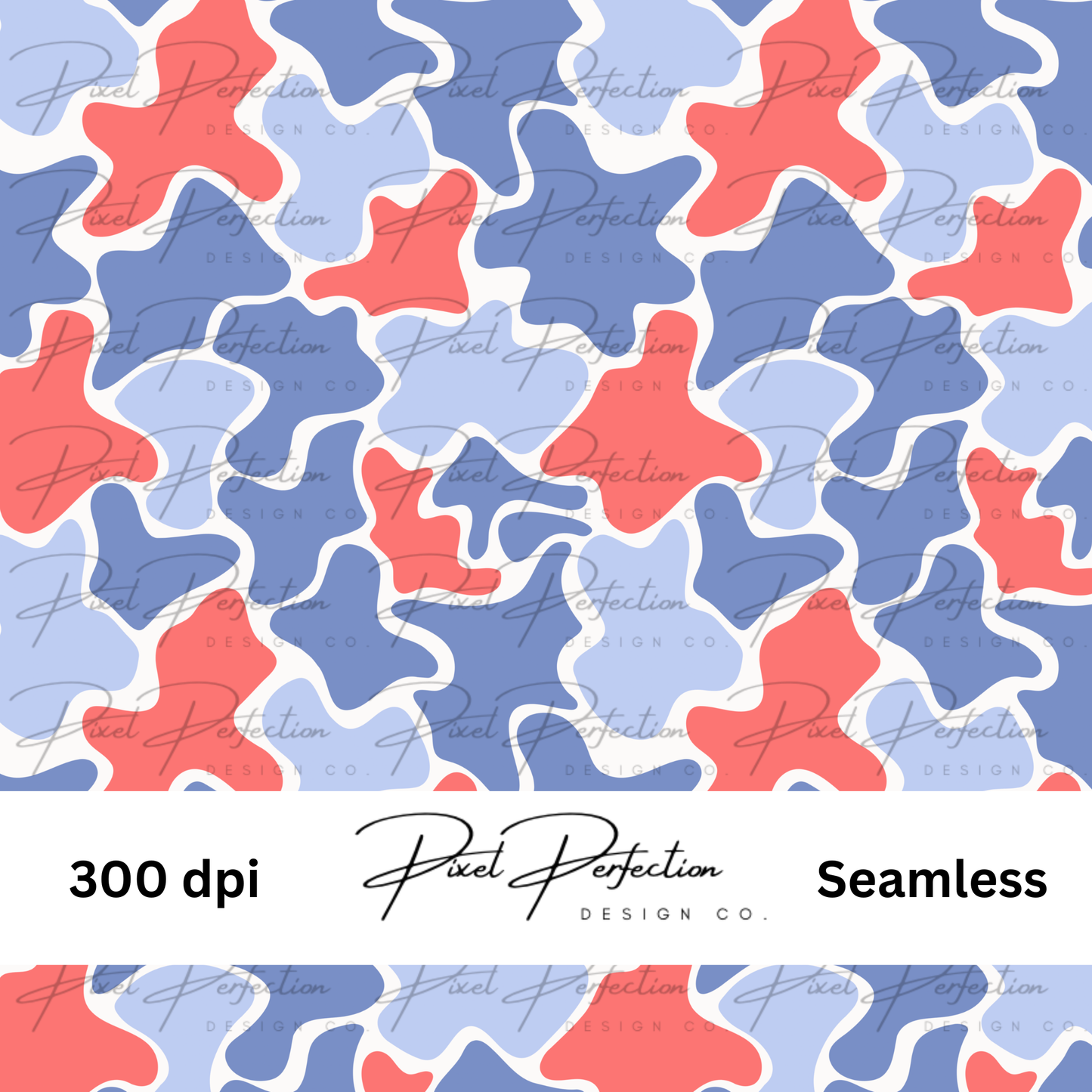 Faded Red white and blue Camo seamless