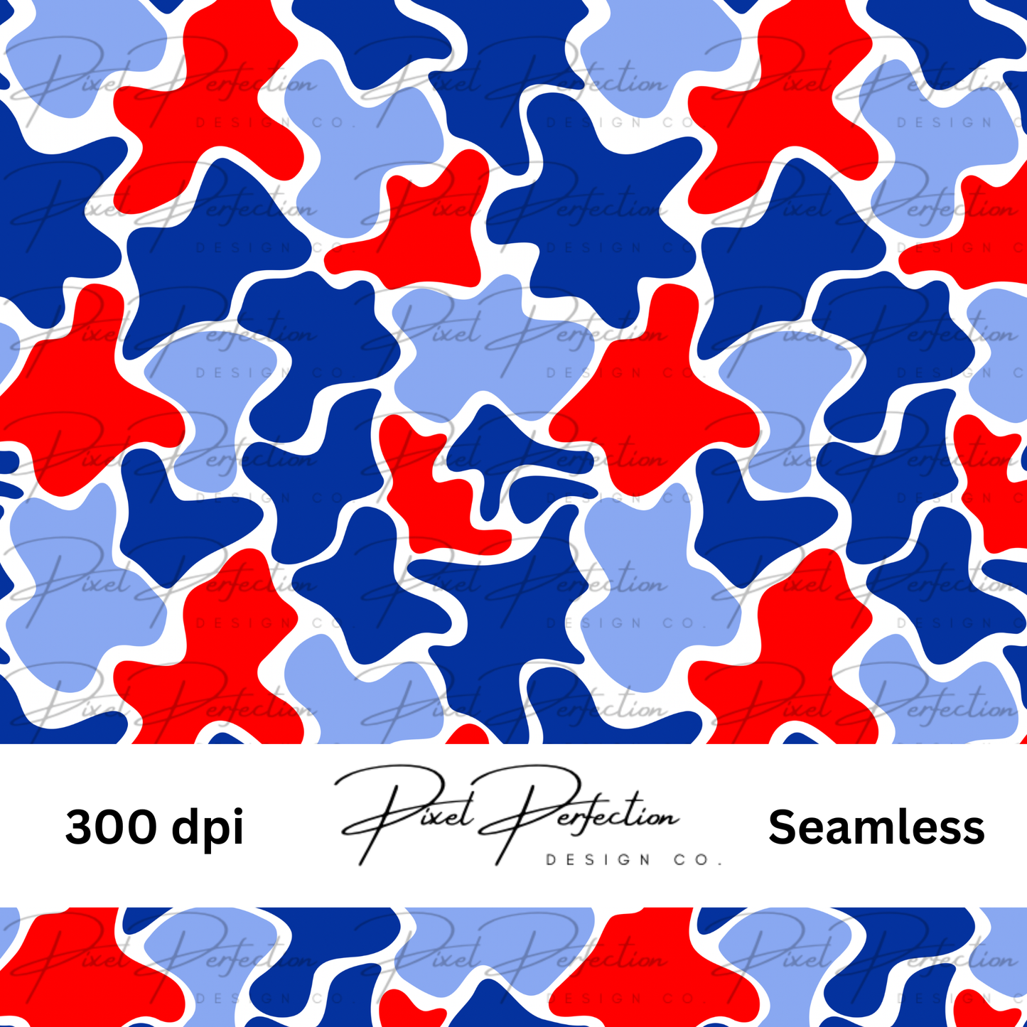 Red white and blue Camo seamless