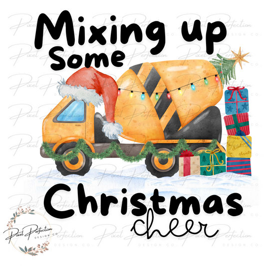 Mixing up some Christmas cheer construction png