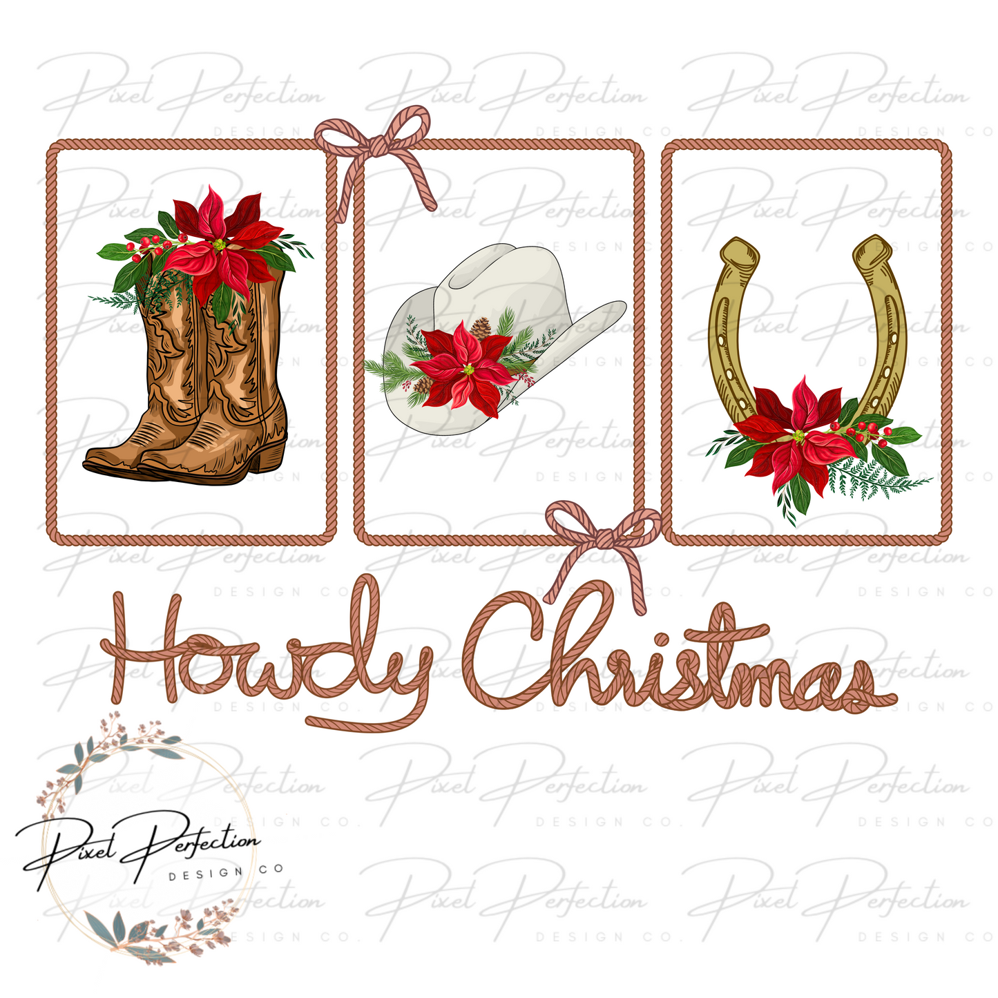 Western Christmas frames png