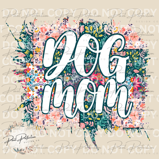 Dog mom spring faux fringe patch png