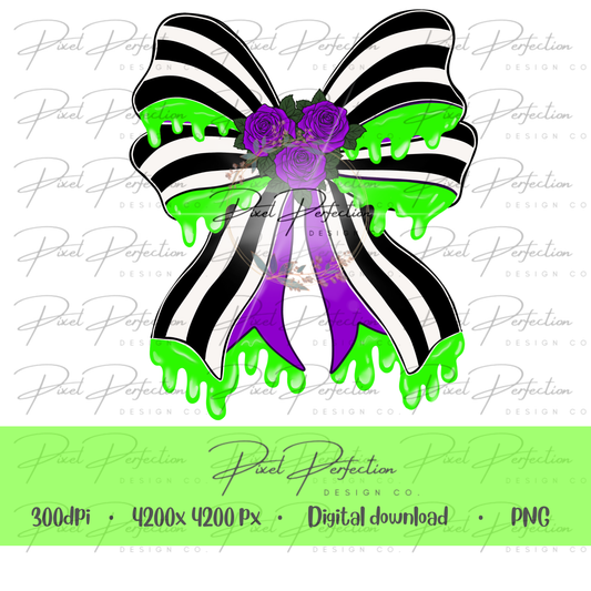 Halloween BJ slime bow png