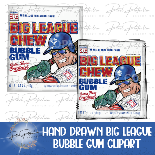 Baseball bubble gum clipart