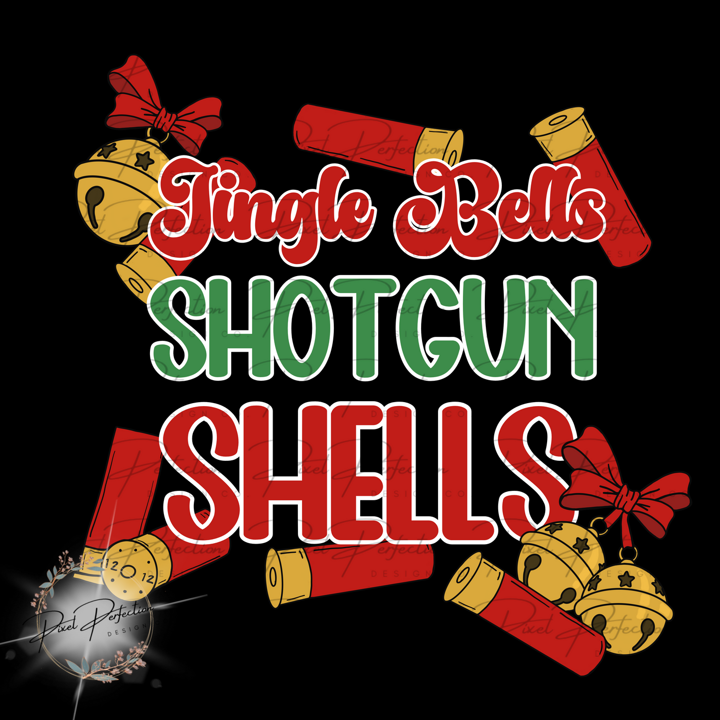 Jingle bells shotgun shells girlie png