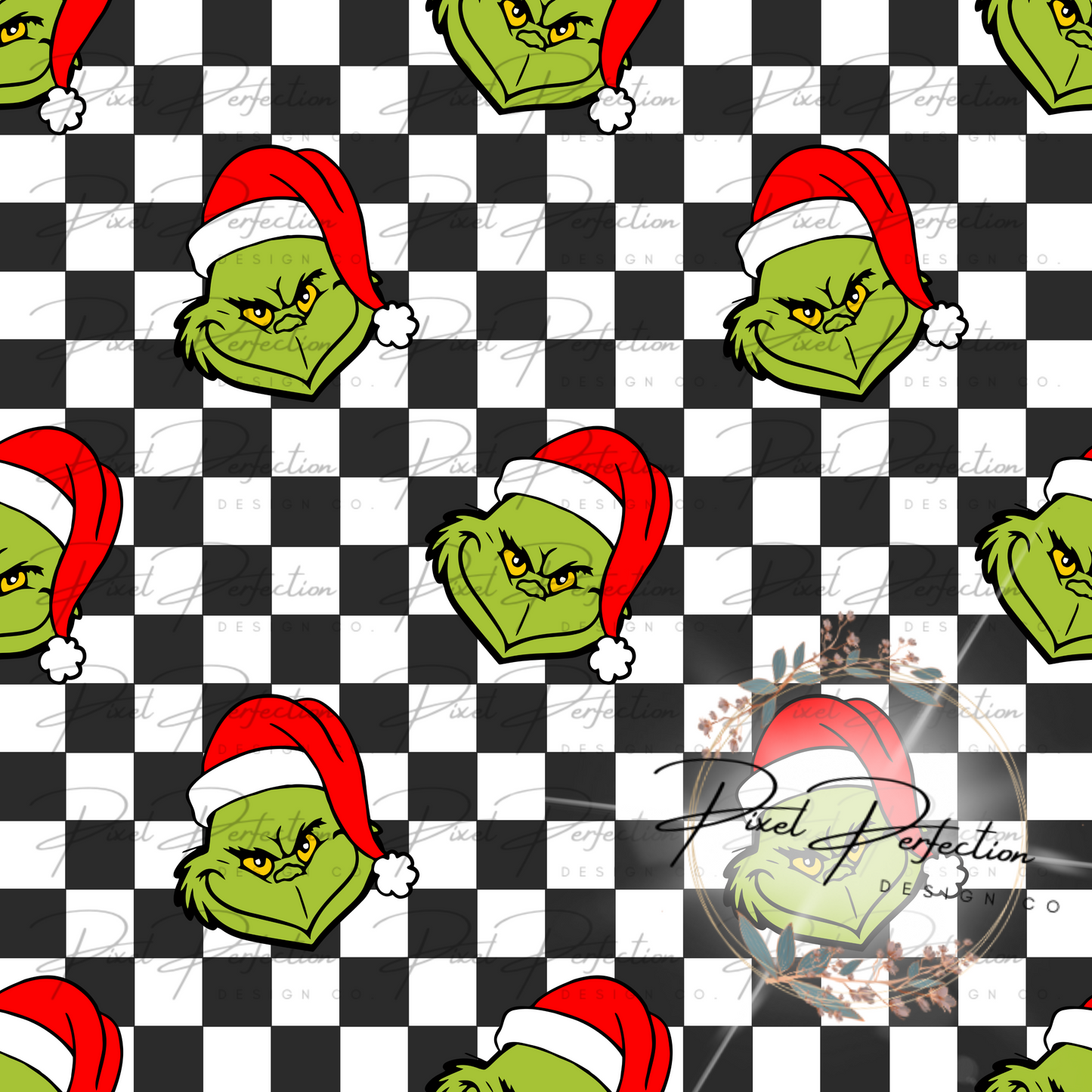 Green man checkered seamless