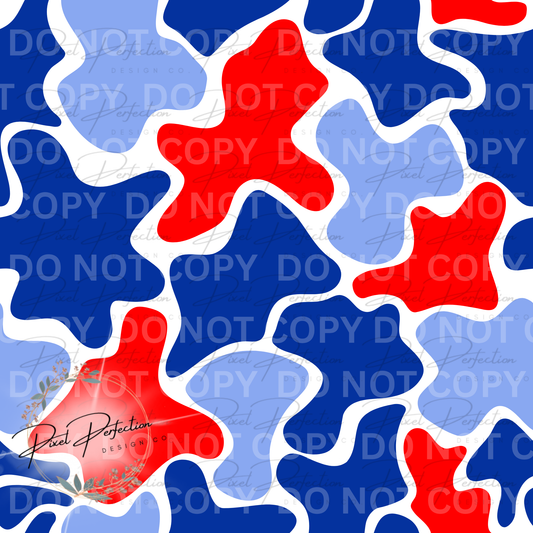 Fourth of July camo seamless