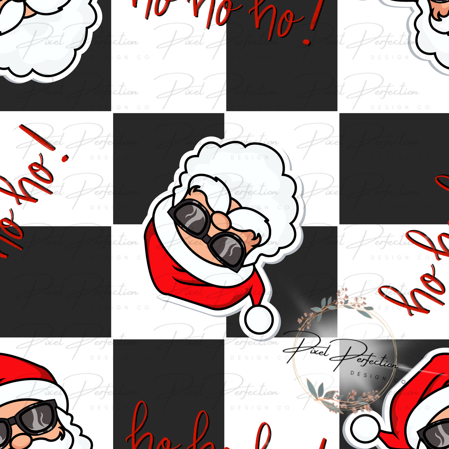 Cool Santa Christmas seamless